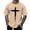 Khaki, variant on Men's Quick-Dry Cross Graphic T-Shirt with Short Sleeve, 4-Way Stretch Athletic Workout Tee, Polyester-Spandex Fabric Yellow