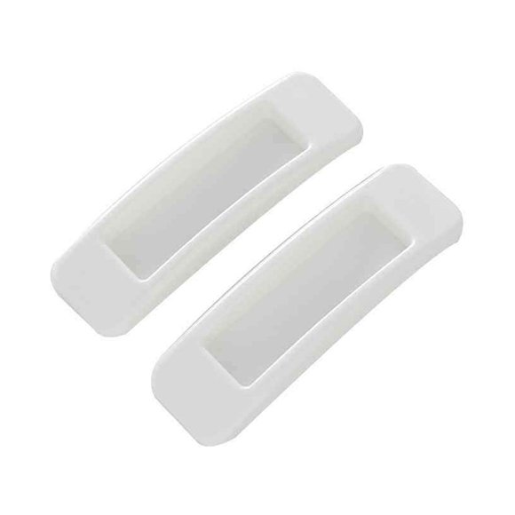 Bewildely Tirador de plástico autoadhesivo para puerta corredera, cajón, armario, ventana, suministros de ferretería para el hogar, 2 uds. Conjuntos de muebles de dormitorio blanco