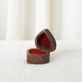 thumbnail image 5 of Unique Bargains Wood Ring Box Jewelry Storage with 2 Slots for Proposal Wine Red, 5 of 6