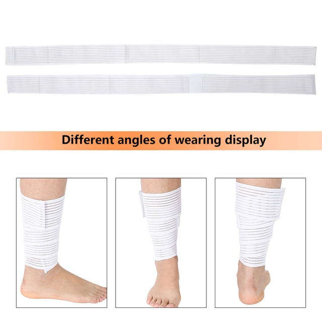 Sports Elastic Band Lifting Compression Soporte de la Pierna Correa de la Rodilla Brace White