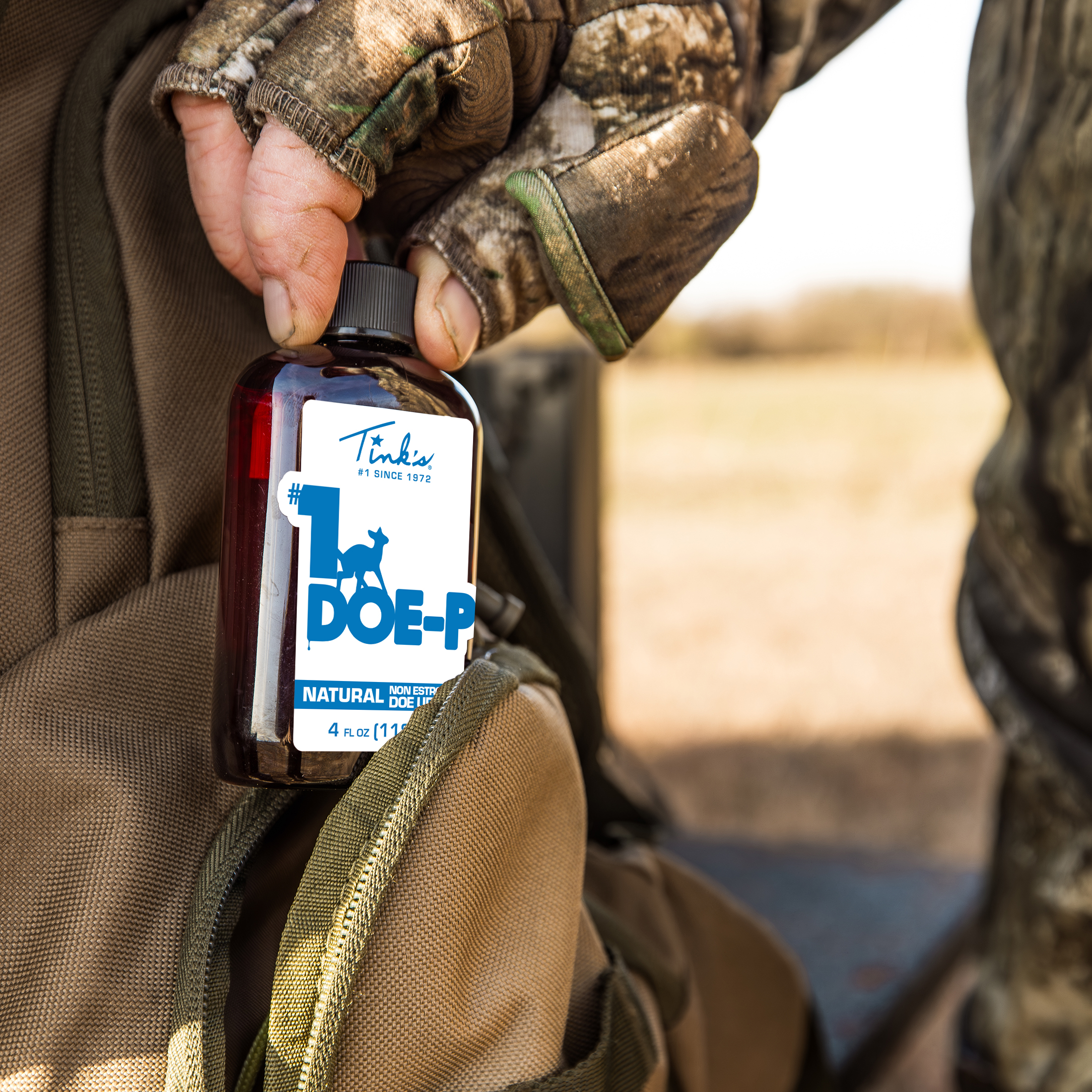 Tink's #1 Doe-P Non-Estrous Doe Urine Scent in 4oz Plastic Squeeze Bottle Deer Lure