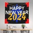 thumbnail image 2 of Pofeuu Happy New Year 2024 (6) Print Wall Tapestry Decoration Wall Hanging Tapestry 60 x 51 Inch, 2 of 6