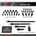 thumbnail image 2 of ABN 1/2" Inch Drive Metric Master Deep & Shallow Impact Socket 43-Piece Set 9mm to 30mm with Extensions & Swivel Joint, 2 of 2