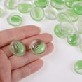 thumbnail image 4 of 80pcs Fire Glass Beads for Fire Pit, 3/4" Luster Glass Marbles for Fish Tank Aquarium Floral Green, 4 of 5