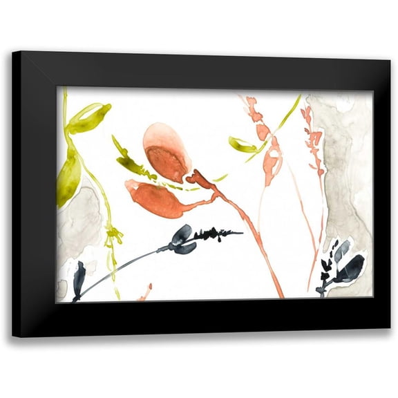 Goldberger, Jennifer 14x11 Black Modern Framed Museum Art Print Titled - Coral and Navy I