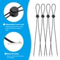 thumbnail image 4 of 5 Pcs 23.6"x0.09" Flexible Removable Hat Chin Cord with Spring Loaded Cord Lock for Fishing Boating, Black, 4 of 6
