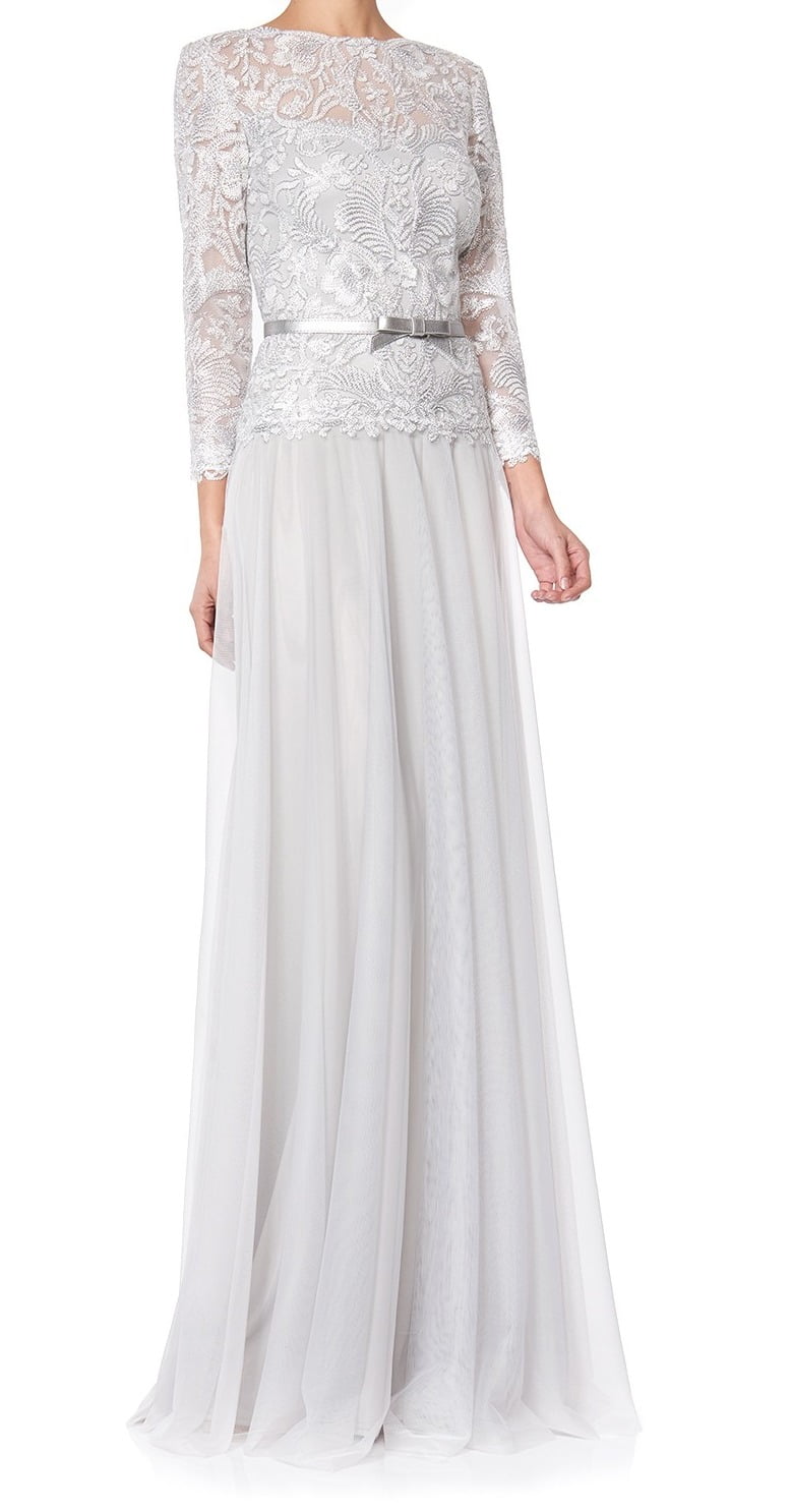 ash gray color gown
