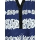 thumbnail image 3 of Más el tamaño de la muesca en V bolsito Imprimir rueda para arriba la blusa de la manga Rosegal Blusas Tallas Grandes, 3 of 5