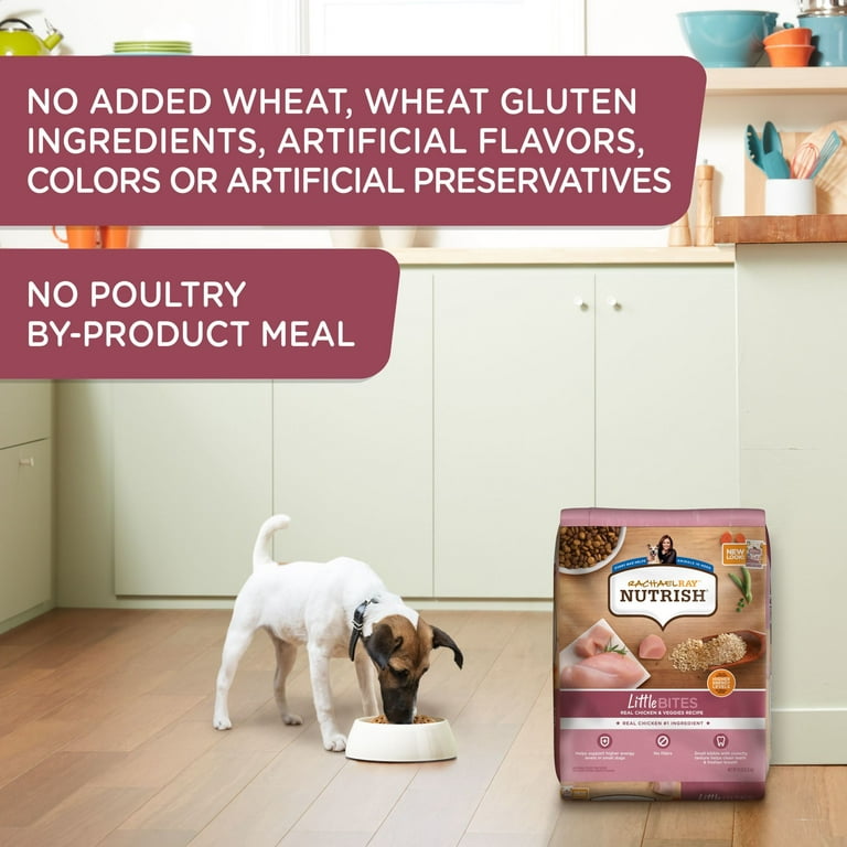 Rachael Ray Nutrish Little Bites Real Chicken Veggies High Quality Dry Dog Food for Small Dogs 6lb Bag Walmart