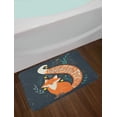 thumbnail image 2 of Vintage Bath Mat, "What Does the Fox Say?" Quote Hipster Animals Know Better Habitat Creature Illustration, Non-Slip Plush Mat Bathroom Kitchen Laundry Room Decor, 29.5 X 17.5 Inches, Multi, Ambesonne, 2 of 2