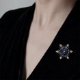 thumbnail image 3 of Xinyolin Christmas Snowflake Brooch Colorful Rhinestone New Year Coat Collar Sweater Hat Decoration Brooch Stainless Wear-resistant Anti-slip Clothes Pin, 3 of 7