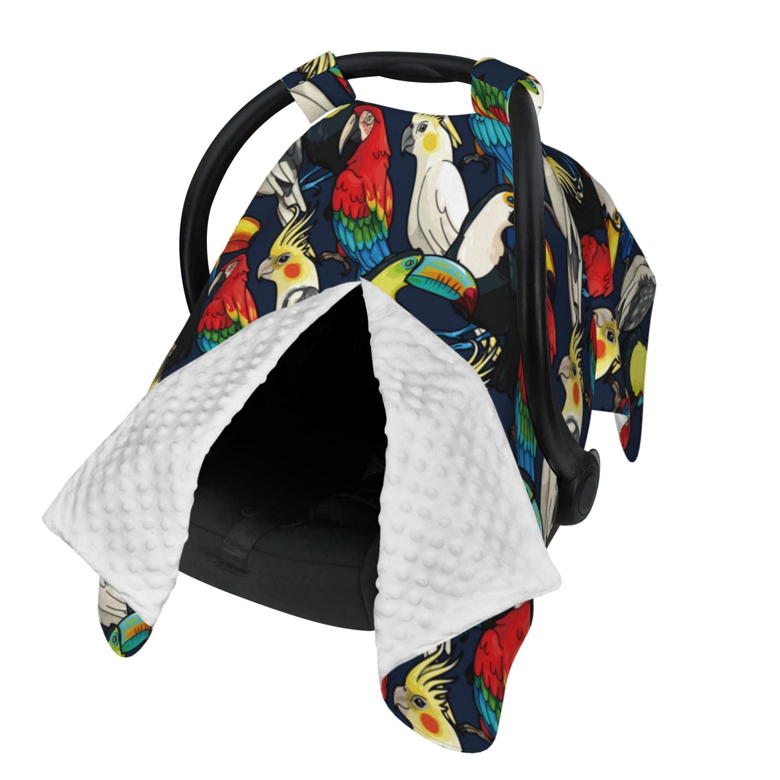 Naloa Parrot Baby Car Seat Cover, Breathable Baby Carrier Cover, Multiuse Baby Carrier Cover & Nursing Breastfeeding Cover