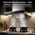 thumbnail image 2 of ROBAM 30-Inch Range Hood, 1100 CFM Suction, 9-Speed Slide Touch Control, Ducted/Ductless Wall-Mount Kitchen Vent Hood, 98.1% Oil Separation, BLDC Inverter Motor, LED Lights, Stainless Steel, 2 of 10