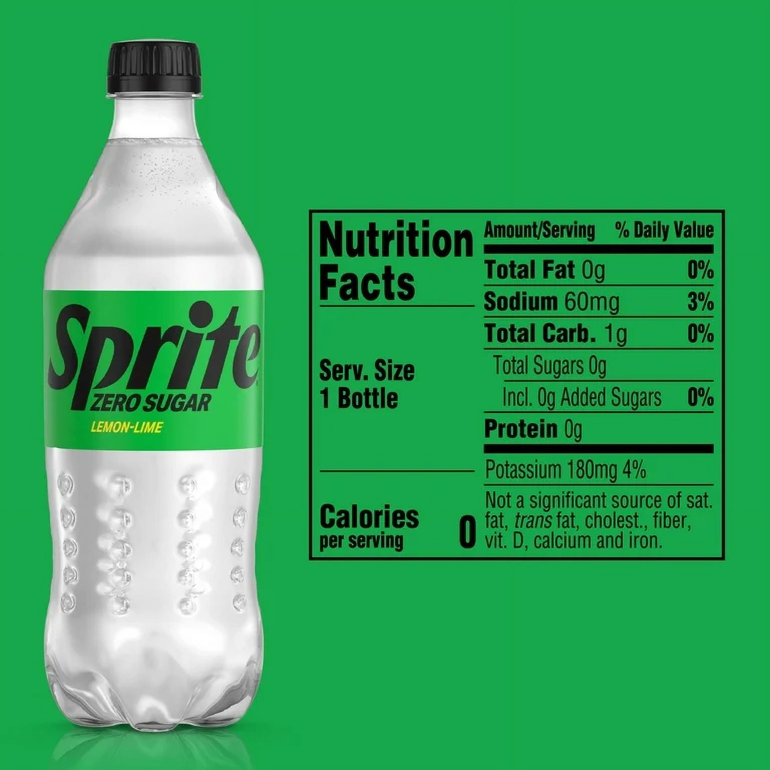 Sprite Zero Soda 20oz Bottles, Quantity of 16