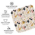 thumbnail image 3 of Honeii Cartoon Chickens Print Leather Coaster Set of 4, Ideal for Safeguarding Your Furniture from Drinks Spills and Effortless Cleanup-Square, 3 of 6