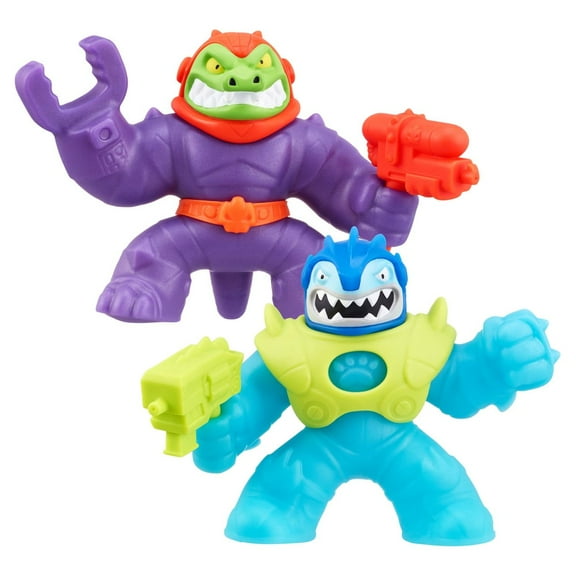 Heroes of Goo Jit Zu Galaxy Blast Versus Pack - Thrash vs Quickdraw Rock Jaw with all NEW Water Blasters