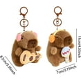 thumbnail image 6 of Cute Capybara Plush Keychain Charm – Soft Animal Bag Pendant for Handbags, Backpacks & Car Keys, 6 of 8