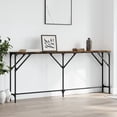 thumbnail image 1 of vidaXL Console Table Smoked Oak 180x23x75 cm Engineered Wood, 1 of 5