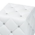 thumbnail image 3 of Baxton Studio Stacey Modern and Contemporary White Faux Leather Upholstered Ottoman, 3 of 7