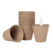 Garden Growers Seed Starter Pots - 3 Inch Biodegradable Peat Pods (60 Pots with 10 Bonus Labels)