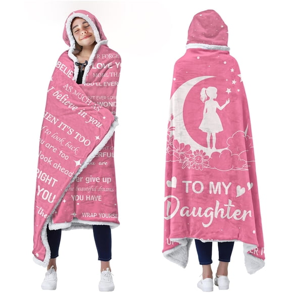 Manta portátil Bestshop para hija, regalo, 120 x 180 cm, cálida