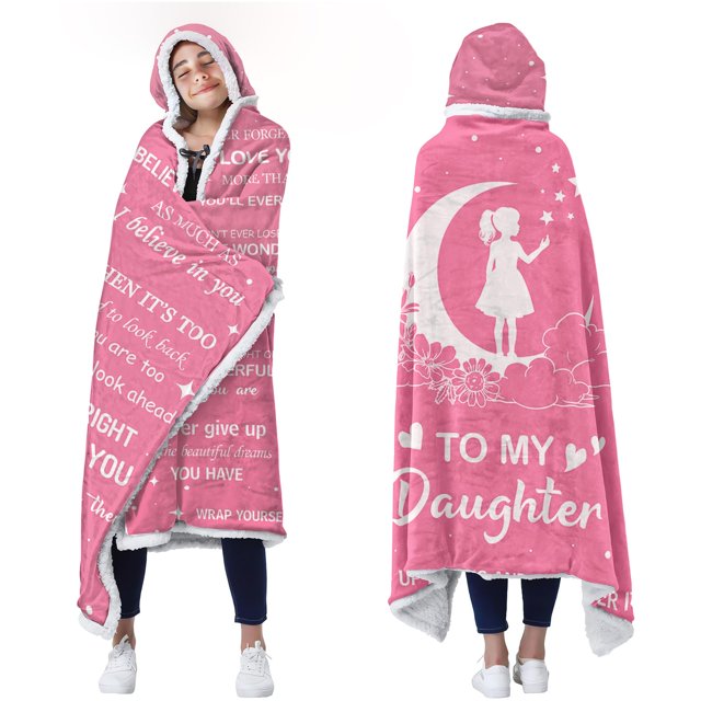 Manta portátil Bestshop para hija, regalo, 120 x 180 cm, cálida