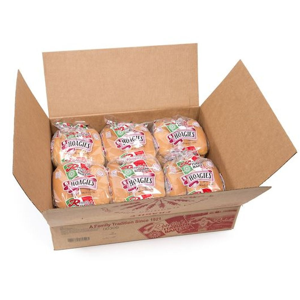 Rotellas Italian Bakery 6 inch White Solid Hoagie, 6 count -- 6 per case