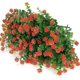 thumbnail image 3 of Flores artificiales falsas al aire libre, plástico falso, decoración de casa de campo, 8 piezas de loto rojo, 3 of 5