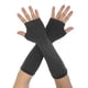 thumbnail image 1 of Guantes largos de punto uxcell sin dedos con agujero para pulgar color gris One Size, 1 of 6