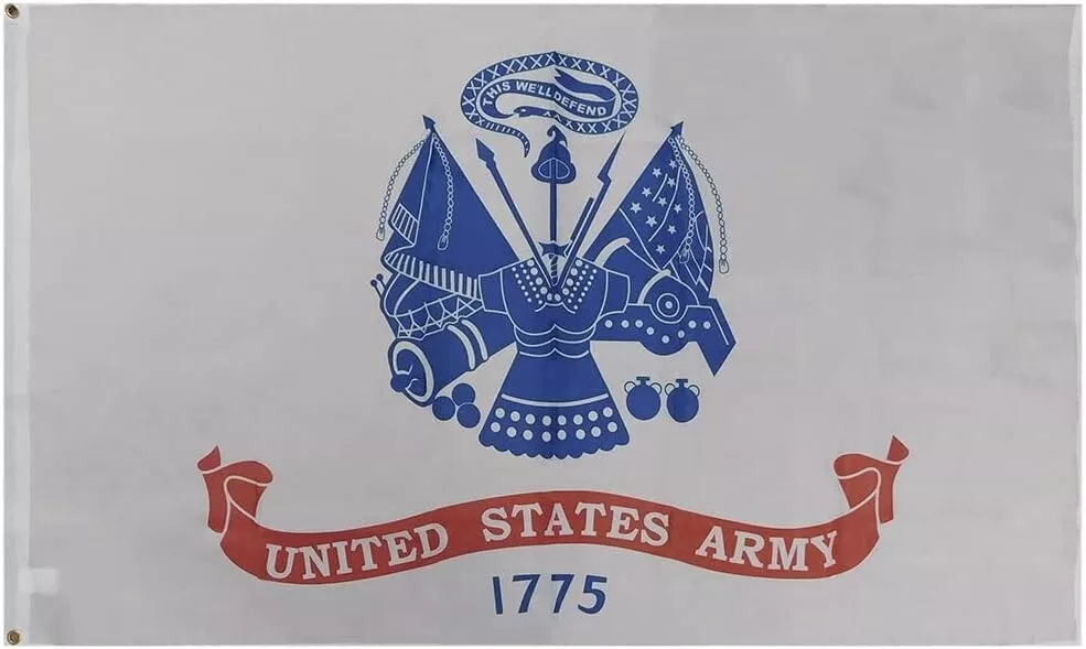 USA & United States Military 7 Flag Set 3'x5' 100D Nylon (Box) LICENSED