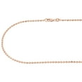thumbnail image 3 of 10K Rose Gold 2MM Moon Cut Italian Beaded Ball Chain Necklace 30 Inches, 3 of 5