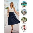 thumbnail image 6 of Gleelist Womens Midi Skirts with Pockets A-Line Casual High Waist Elastic Western Flowy Skirts for Women S-XXL, 6 of 7