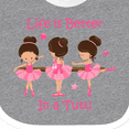 thumbnail image 4 of Inktastic Life's Better in a Tutu KS Girls Baby Bib, 4 of 4