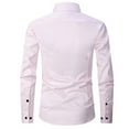 thumbnail image 4 of UVEASISHA Spring Sale Fashion Dress Shirts for Men Business Casual Long Sleeve Button Down Shirt Solid Color Regular Fit Office Work Shirts Wrinkle Free Formal Shirt Pink XXL, 4 of 4