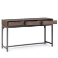 thumbnail image 6 of Simpli Home Banting 54 inch Wide Solid Wood Mid-Century Modern Wide Console Table in Walnut Brown, 6 of 6