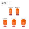 thumbnail image 2 of Unique Bargains 50pcs Round Rubber End Caps 1/4' 3/8' 1/2' 3/4' 7/8' Orange Vinyl Cover Screw Thread Protectors, 2 of 6