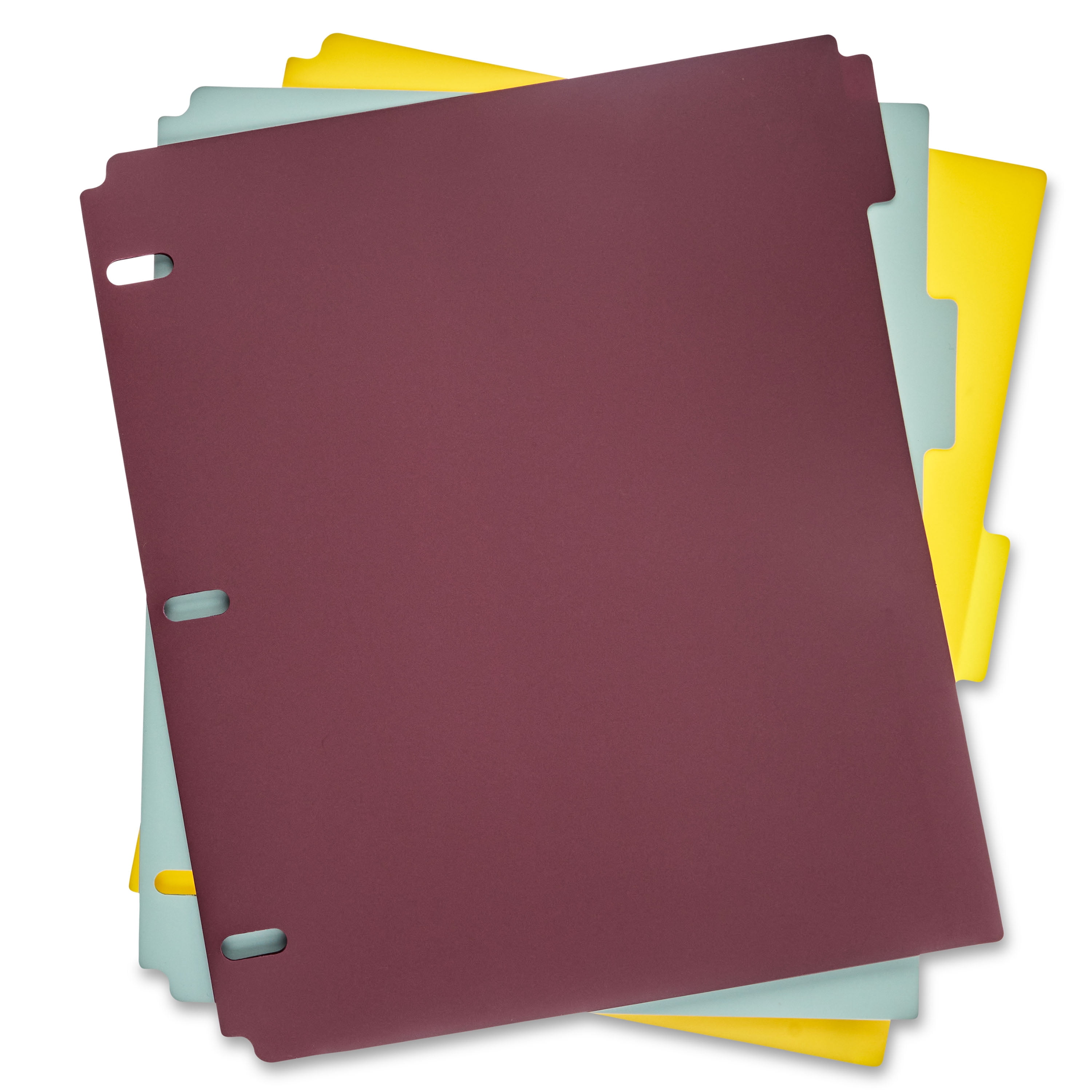 (2 pack) Pen+Gear 3-Tab 2-Pocket Binder Dividers, 3 Count, 3 Color