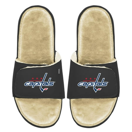 

Men s ISlide Black/Tan Washington Capitals Faux Fur Slide Sandals