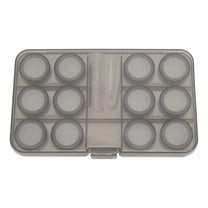 Unique Bargains 1 Set Contact Lens Case Durable Rectangular Lens Storage Case Gray