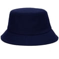 thumbnail image 1 of Solid Color Unisex Cotton Packable Summer Travel Bucket Beach Sun Hat, 1 of 6