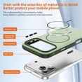 thumbnail image 4 of Magnetic Case For IPhone 17 Pro Max (6.9"),Compatible With MagSafe,Heavy-Duty Shockproof, Electroplated Dual Color Magnetic Phone Cover,Green,For iPhone 17 Pro Max, 4 of 9