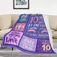 thumbnail image 4 of Gifts for 10 Year Old Girl - 10th Birthday Decorations for Girl - Gift for 10 Year Old Girl - 10 Year Old Girl Gift Ideas - 10 Year Old Girl Birthday Gifts Throw Blanket 10th, 4 of 7