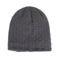 thumbnail image 4 of YAOBAMM Bonnet Homme Tricoté Bonnet d'Hiver Ample Résistant au Froid Couleur Unie Chaud Épais Peluche Douce Décorative, 4 of 6
