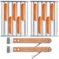 thumbnail image 1 of 2PCS Hot Dog Roller for Grill, BBQ Hot Dog Roller, Stainless Steel Sausage Roller Rack with Wood Handle, Barbecue Roller Tools, Grilling Accessories for Outdoor 9.4" x 7.1", 1 of 8