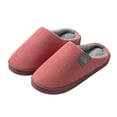 thumbnail image 3 of Gvdentm House Slippers Men Comfort Winter Indoor Outdoor House Shoes House Slippers for Men(Red,8), 3 of 4