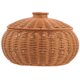 thumbnail image 4 of Cesta tejida con tapa, cesta para el hogar, cesta para guardar comida, pan, frutas y huevos., 4 of 6