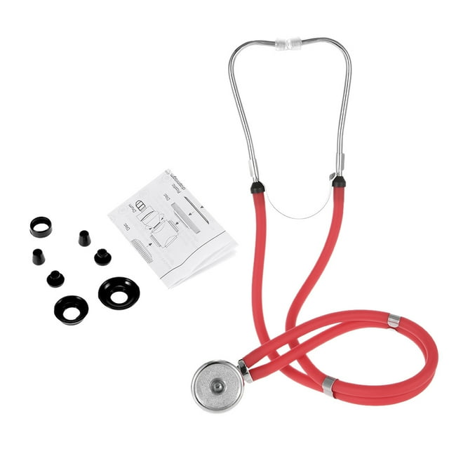 Professional Stethoscope Double Dual Head Colorful Multifunctional Stethoscope Health Care Red
