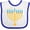 White and Royal, variant on Inktastic Hanukkah Chanukah Menorah Boys or Girls Baby Bib