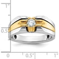 thumbnail image 2 of 14K Two-Tone Ibgoodman Men's 3/8 Carat Diamond Complete Ringsize 10 (Width 8.57) - Jbsp, 2 of 5