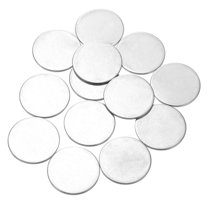 Uxcell 20 Pack Stainless Steel Disc, 1 1/4"(32mm) Dia 0.04"(1.1mm) Thick 304 Stainless Steel Flat Round Sheet Blank Round Circle Plate for Crafts Metal Stamping and Jewelry Making